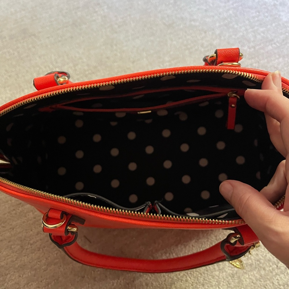 Anne Klein Coral Or Orange Satchel Bag - Picture 3 of 9